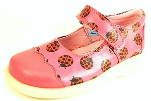 B-6722 - Pink Ladybug Shoes - Euro 25 Size 8