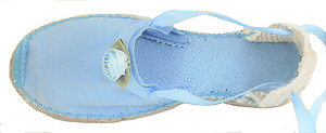 E-11 - Light Blue Espadrilles with Roses