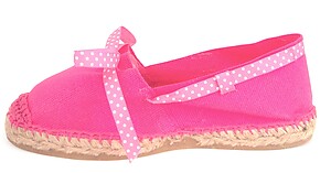 E-16 - Fuchsia Dot Espadrilles