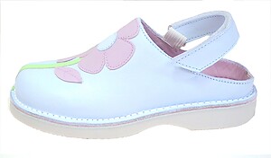 5L1112 - Blue Flower Clogs - Euro 24 Size 7