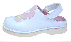 FARO 5L1112 - Lt. Blue Flower Clogs