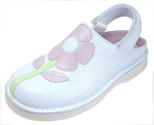 FARO 5L1112 - Lt. Blue Flower Clogs