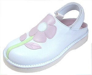 5L1112 - Blue Flower Clogs - Euro 24 Size 7