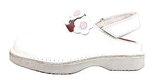 FARO 5N1112 - White & Pink Flower Clogs