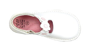 FARO 5N1112 - White & Pink Flower Clogs