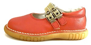 FARO 5Q0110 - Double Buckle Red Shoes - Euro 24 Size 7