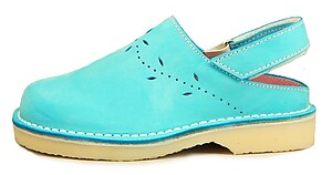 FARO 5Q0812 - Turquoise Nubuck Clogs