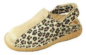 FARO 5Q1012 - Leopard Suede Clogs - Euro 25 Size 8