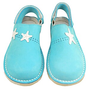 FARO 5Q1512 - Turquoise Starfish Clogs - Euro 25 Size 8
