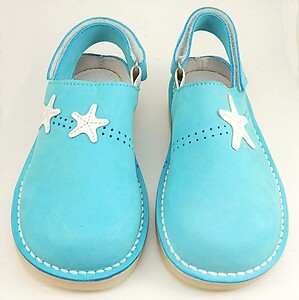 FARO 5Q1512 - Turquoise Starfish Clogs - Euro 25 Size 8