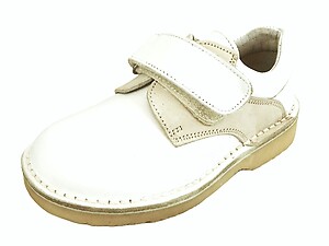 5S3120 - Boys' White Beige Saddle Shoes - Euro 24 Size 7