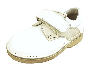 5S3120 - Boys' White Beige Saddle Shoes - Euro 24 Size 7