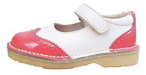 5T0410 - White & Fuchsia Wingtips - Euro 24 Size 7