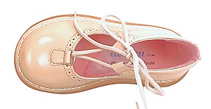 5T1011 - Sand Patent Mary Janes - Euro 24 Size 7
