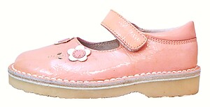 5Y0811 - Peach Mary Janes - Euro 25 Size 8