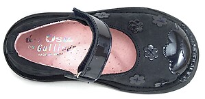 5Z7511 - Black Nubuck/Patent Mary Janes