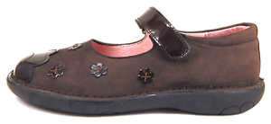 5Z7511 - Brown Flower Mary Janes