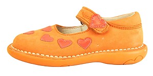 5X7611 - Orange Heart Mary Janes - Euro 24 Size 7
