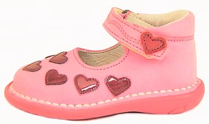 FARO 5Z8438 (Sale)- Fuschia Hearts Shoes - Euro 19 Size 4