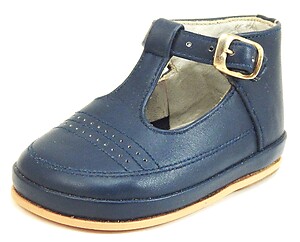T-638 - Navy T-Straps - Euro 18 Size 3
