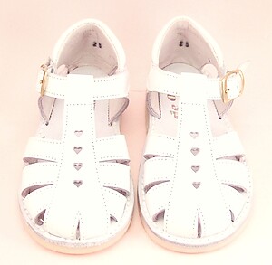 B-8064 - White Heart Fisherman Sandals