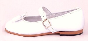 A-1014 - White Leather Tuxedo Bow Dress Shoes