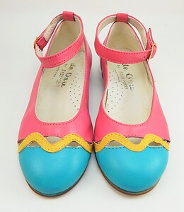 A-1057 - Fuschia Multi Mary Janes