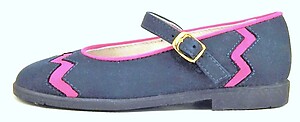 A-1067 - Navy-Fuchsia Mary Janes