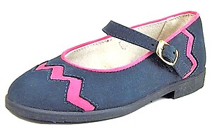 A-1067 - Navy-Fuchsia Mary Janes