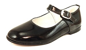 A-1128 - Black Patent Mary Janes