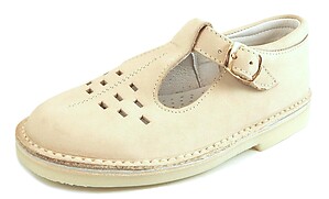 A-1154 P (Sale) - Ivory Nubuck T-Straps