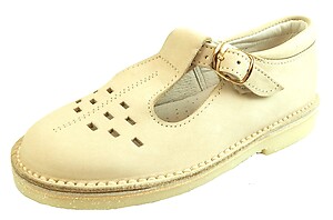 A-1154 P - Ivory Nubuck T-Straps