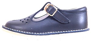 A-1154P (Sale) - Navy T-Straps - Euro 22 Size 6