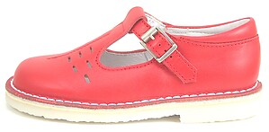 A-1154 - Red Leather T-Straps
