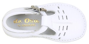A-1154 - White Leather T-Straps