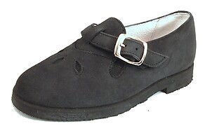 P-1179 - Black Nubuck Slip-Ons