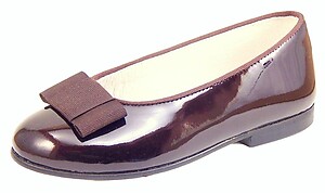 A-1182 - Brown Patent Ballet Flats
