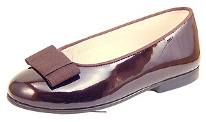 A-1182 - Brown Patent Ballet Flats