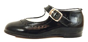 A-1203 - Black Patent Heart Mary Jane - Euro 20 Size 5