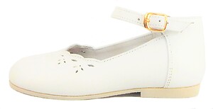 A-1210 - Flower Perfed White Dress Shoes