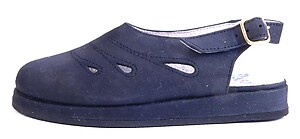 A-1219 - Navy Nubuck Slides