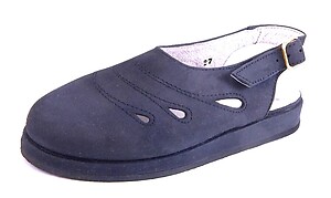 A-1219 - Navy Nubuck Slides