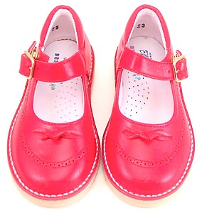 A-1244 - Red Buckle Mary Janes