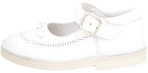 A-1244 - White Snap-Buckle Mary Janes