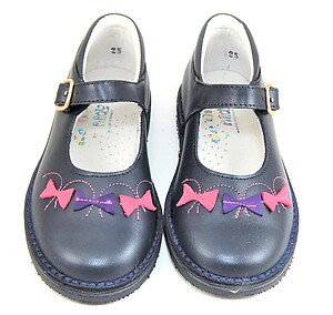 A-1290 - Navy Bow Mary Janes