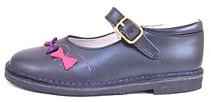A-1290 - Navy Bow Mary Janes