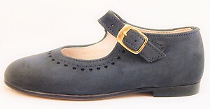 A-1329 - Navy Nubuck Mary Janes - Euro 22 Size 6