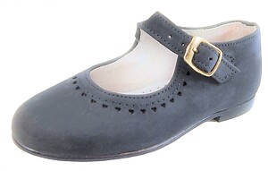 A-1329 - Navy Nubuck Mary Janes - Euro 22 Size 6