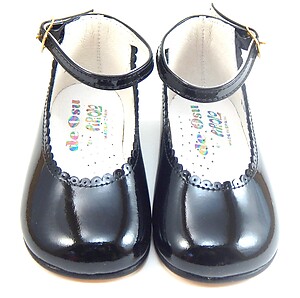 A-302 - Black Patent Dress Ankle Straps