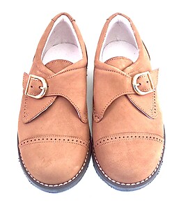 A-5019 - Brown Nubuck Monk Straps
